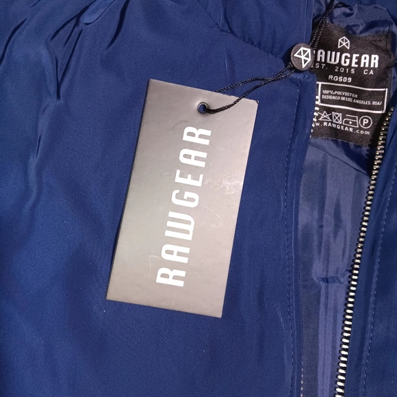 RAWGEAR WOMENS SMALL  Insulated Zip Front Puffer Hoodie Vest Navy Double Zipper - Picture 4 of 9